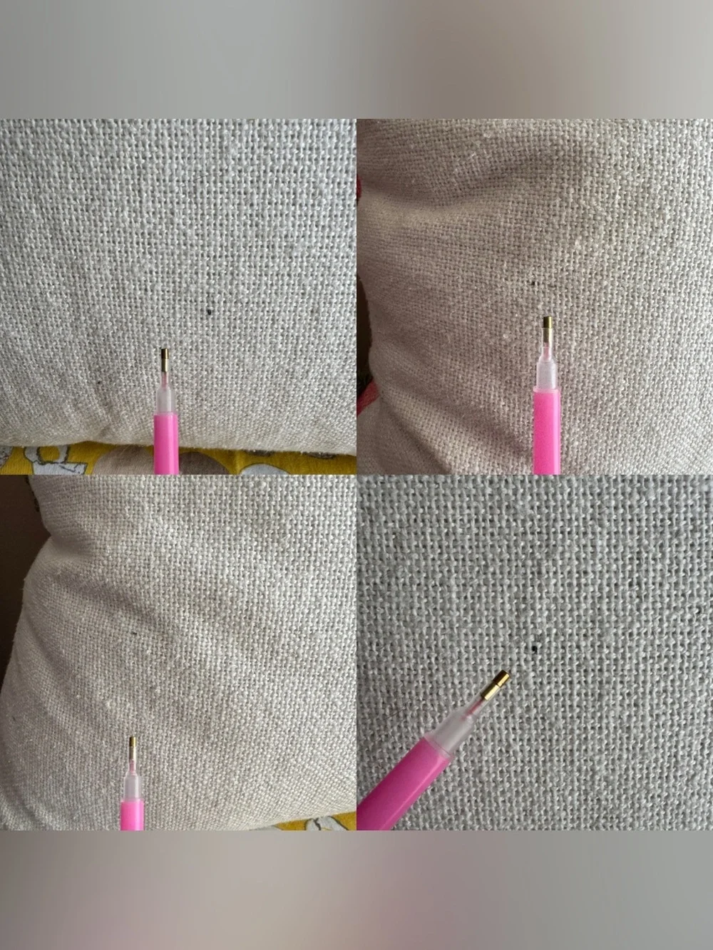 Tuft checkerboard green and pink floral pillow